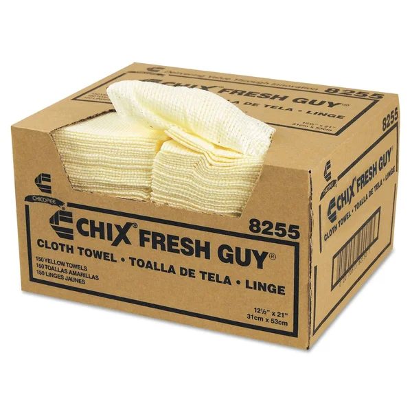 Chicopee 8255 Chix 12 1/2x22 x 21x22 Fresh Guy Yellow Microban Foodservice Towel - 150/Case