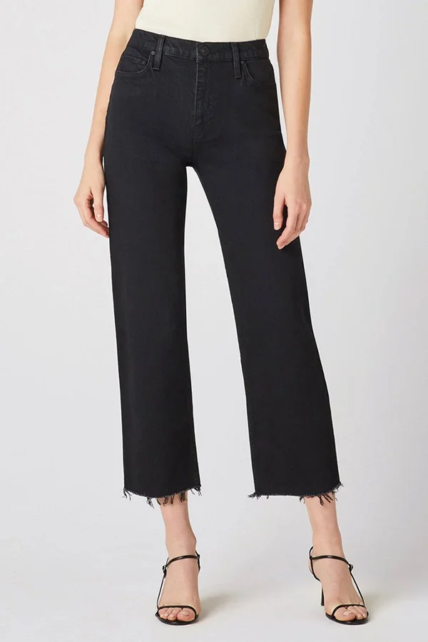 Hudson Remi High-Rise Crop Straight Jeans - Worn in, Women's, 29