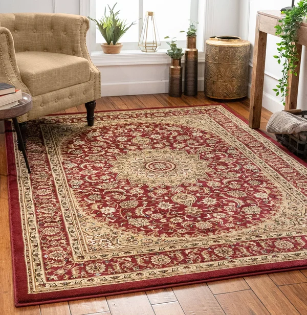 Well Woven Red 6& 7x22 x 9& 3x22 Aviva Rug Timeless Traditional Rectangle - 3713640-67093