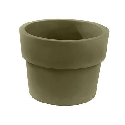 Vaso Plastic Pot Planter Vondom Khaki 18.25x22 H x 23.5x22 W x 23.5x22 D