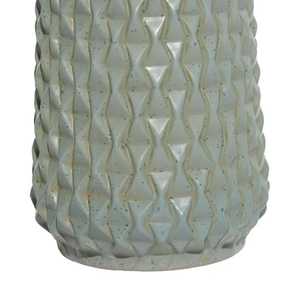 Green Ceramic Contemporary Vase 19 x 7 x 7 - 7 x 7 x 19