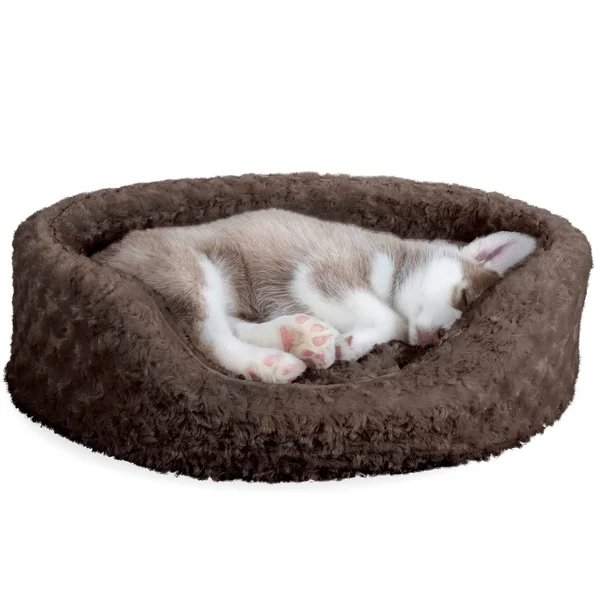 FurHaven Ultra Plush Oval Pet Bed - Jumbo - Strawberry