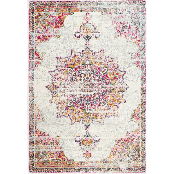 nuLOOM Leola Vintage Medallion Blue 4& x 6& Area Rug