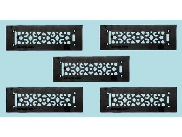 Renovators Supply 5 Heat Air Grille Cast Victorian Overall 3 1/2 x 12