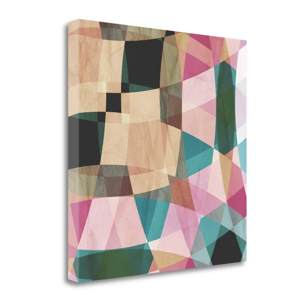 Tangletown Fine Art Geometric Design 2x22 by GraphINC Studio - Giclee Print on Wrap Canvas, 35x35x22