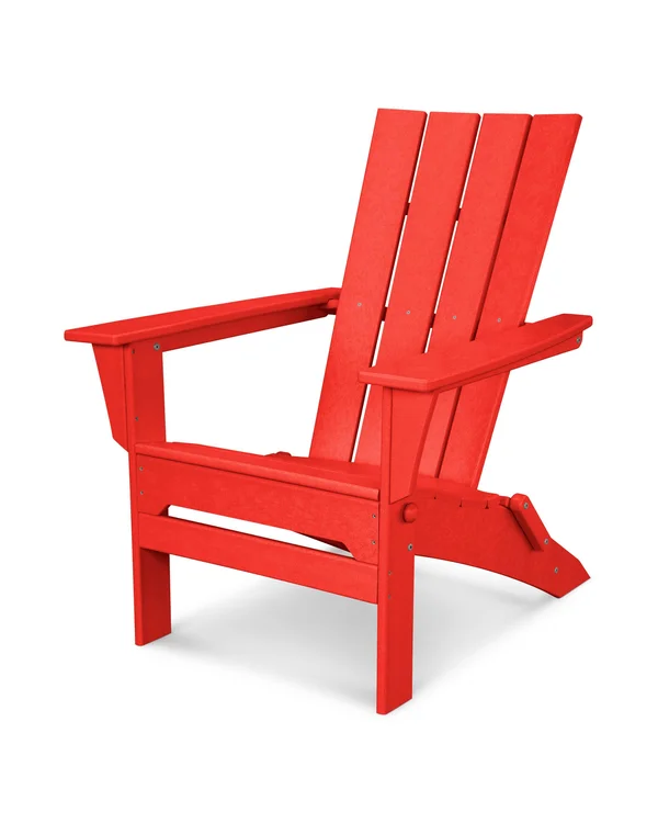 POLYWOOD Quattro Folding Adirondack: Sunset Red - 20.50" x 15.00" x 17.75"
