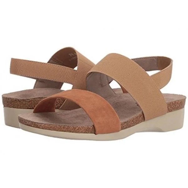 Munro Womens Pisces Open Toe Casual Slingback Sandals - 8, Silver Lea, White Snake Gore