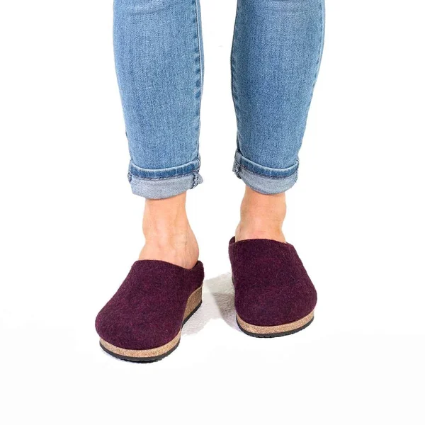 Women's Essenz Wool Clog Navy, 8.5