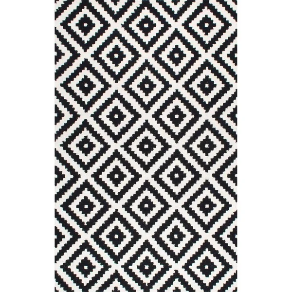 nuLOOM Hand Tufted Kellee Wool Runner Rug - 2& 6x22 x 12&, Black