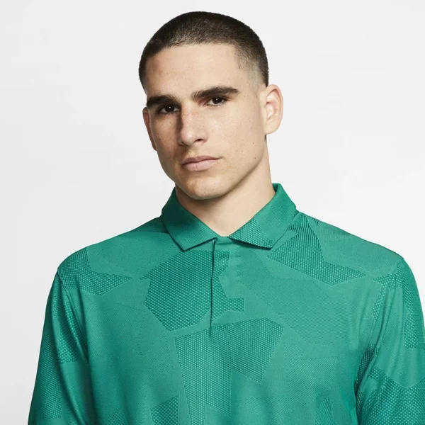 Nike Men's Tiger Woods Dri-Fit Camo Golf Polo - XL, Green