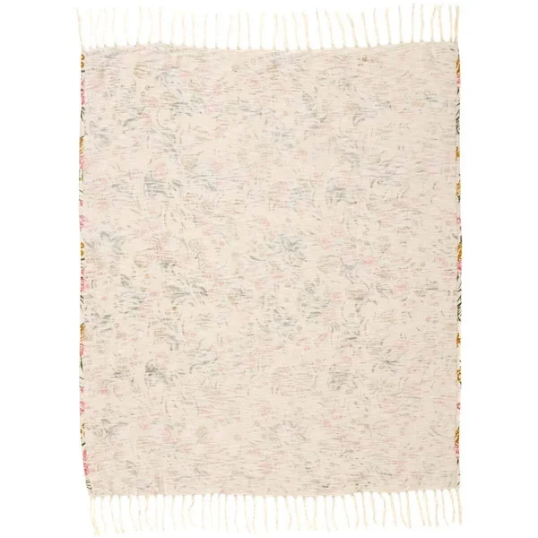 VHC Brands - Madeline Floral Printed Woven Throw 60x50