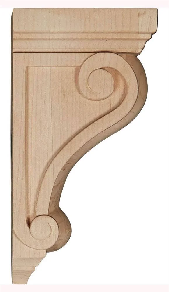 Ekena Millwork CORW04X04X07DECH 4x22W x 4x22D x 7 1/2x22H Devon Traditional Wood Corbel - Cherry