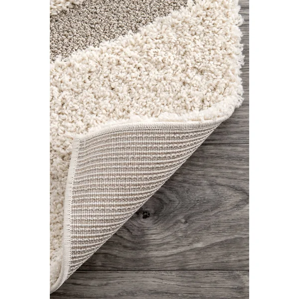 nuLOOM Luxuries Posh Shag Rug - 5& x 8& Oval - Cream