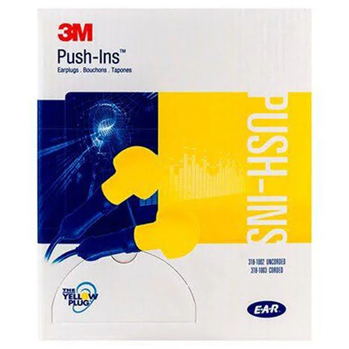 3M E-A-R - Earplugs - bullet - SLC80: 26 dB - NRR: 30 dB - polyurethane foam - yellow pairs (pack of 2000)