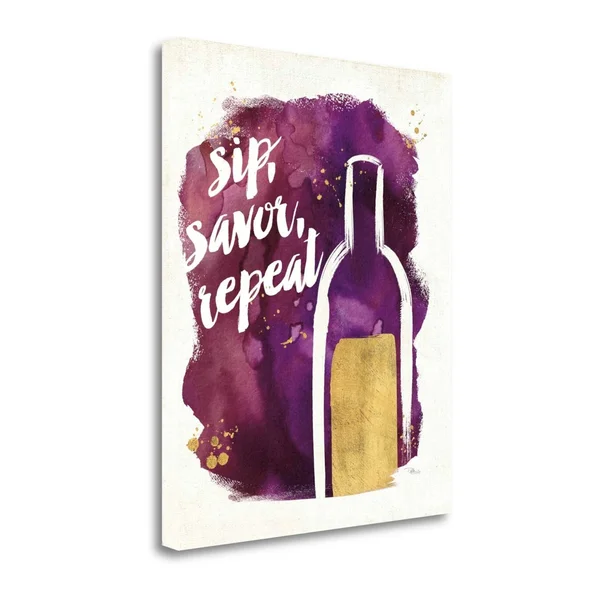 26x22 x 21x22 Watercolor Wine II by Pela Studio Fine Art Giclee Print