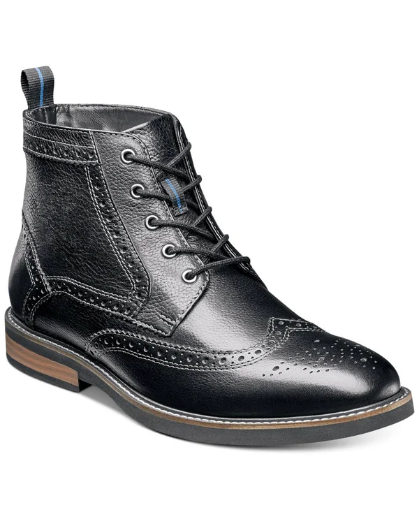 Men's Nunn Bush Odell Wingtip Chukka Boot - Size: 10, Black