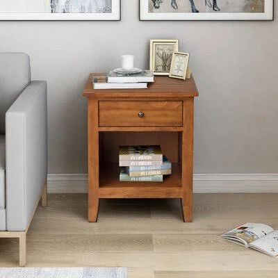 Alfie-Joe 1 Drawer Nightstand Latitude Run Color: Brown