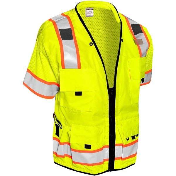 ml Kishigo S5010 Professional Surveyors Vest Lime