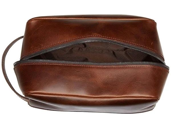 Shinola Navigator Zip Travel Kit Med Brown