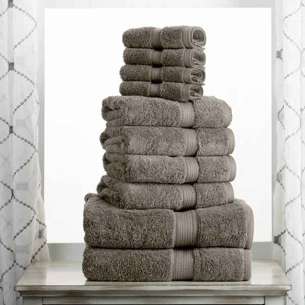 Blue Nile Mills Egyptian Cotton Solid 10-Piece Towel Set