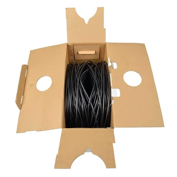 Tripp Lite Bulk cable - RG-6/U - Quad shielded coaxial 1000 ft - Black