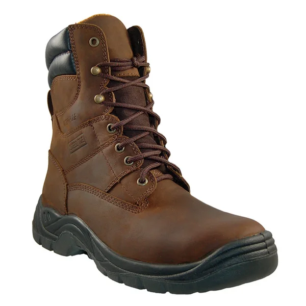 Itasca Men's Authority 8 inch Work Boots Brown 8.5 Wide