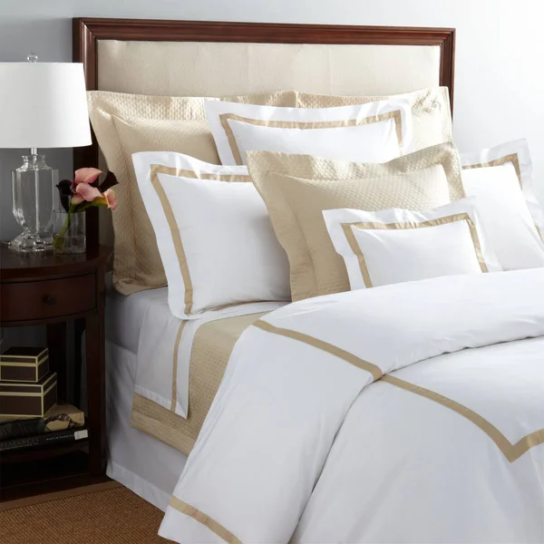 Matouk Lowell - Full/Queen Duvet Cover - Charcoal