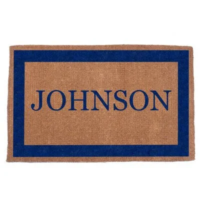 Champetre Hand Woven Single Outdoor Door Mat Red Barrel Studio Color: Blue - Mat Size: 22x22 W x 36x22 L