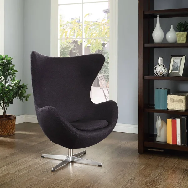 Modway Glove Wool Lounge Chair - Dark Gray