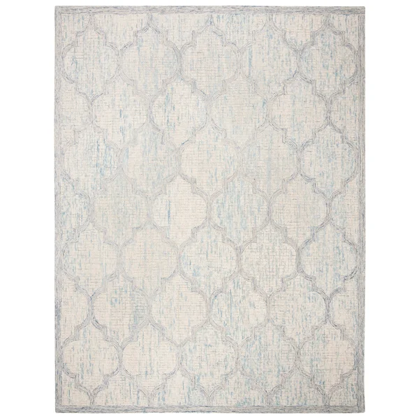 Safavieh 9& x 12& Abstract ABT474K Ivory - Turquoise Rug