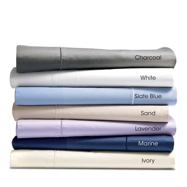 Hudson Park Collection 500TC Sateen Wrinkle-Resistant Queen Flat Sheet - 100% Exclusive - Lavender