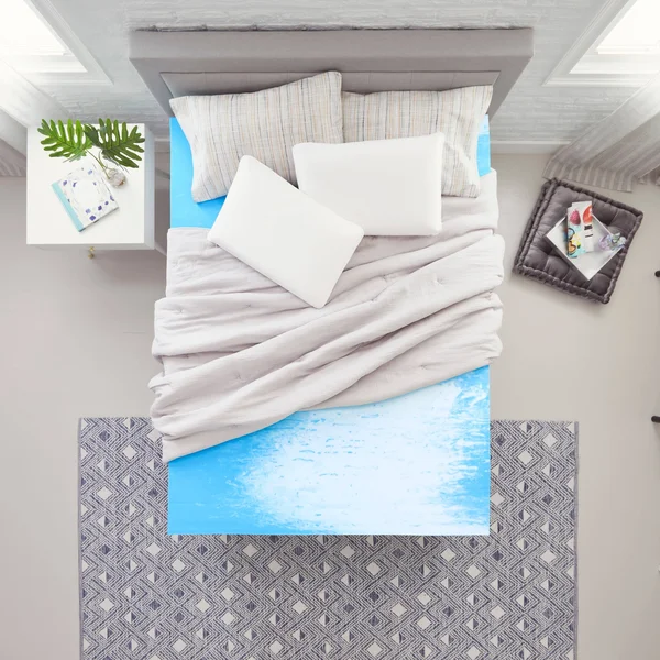 Comfort Revolution 4x22 Gel-Infused Memory Foam Mattress Topper Blue California King Large