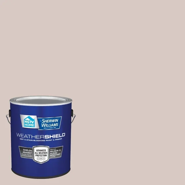 HGTV Home by Sherwin-Williams WeatherShield Semi-Gloss White Truffle Hgsw3027 Exterior Paint (1-Gallon) - HGSW3027-636319