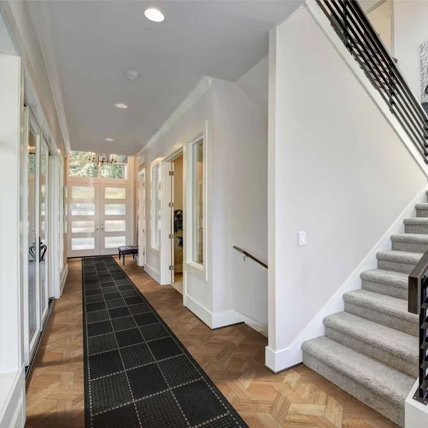 runrug USA Check Black Hallway Carpet Rug Runner Length: 29 foot - WIDT