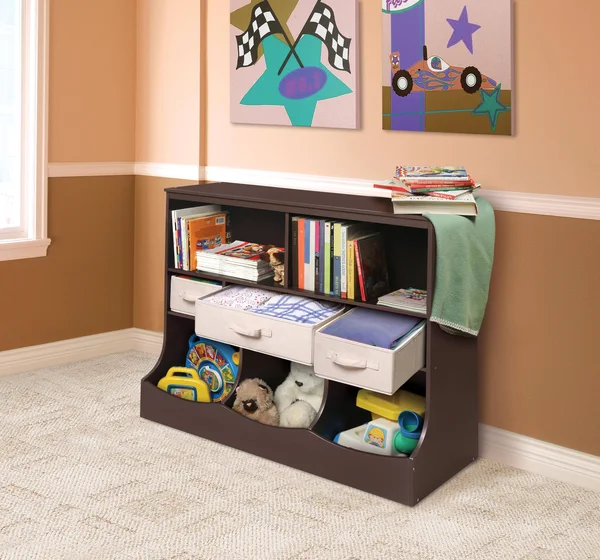 Badger Basket Combo Bin Storage Unit with 3 Baskets - Espresso