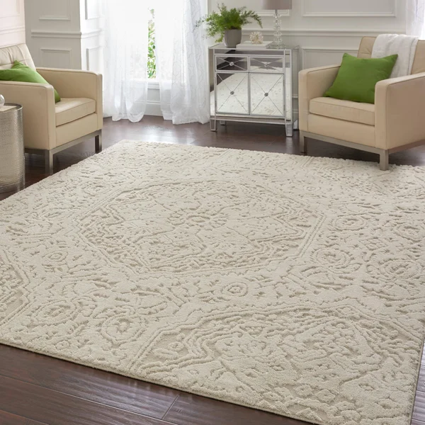 Mohawk Home Francesca Cream 6 ft. 6 in. x 9 ft. 6 in. Area Rug, Ivory