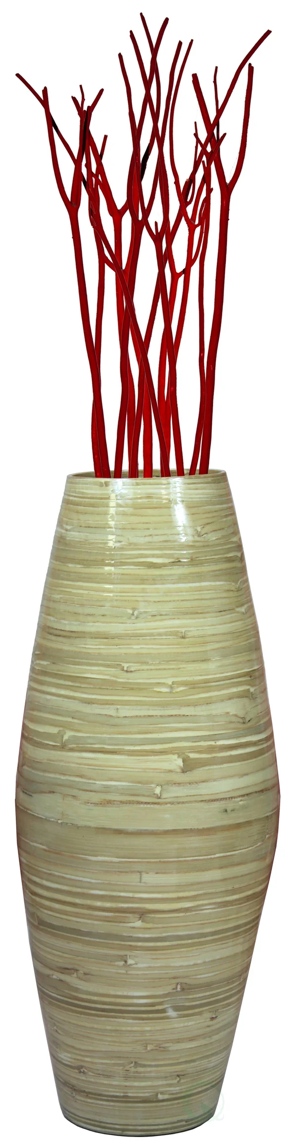 27.5x22 Tall Bamboo Floor Vases - Set of 3 Colors
