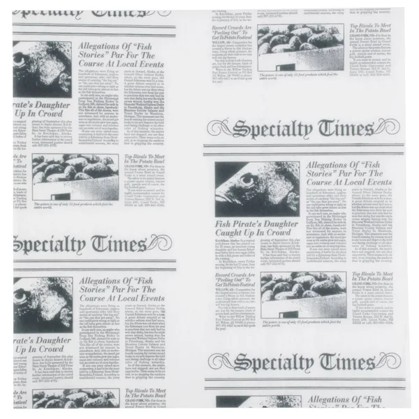 American Metalcraft PPRN1100 Deli Sandwich Wrap Paper - Newspaper Print - 1000/Pack