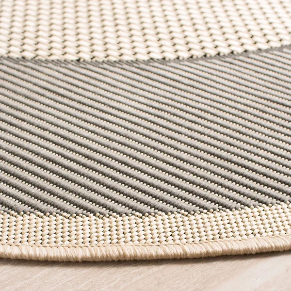 Safavieh Courtyard Area Rug CY7987 Grey, Cream, 5& 3x22 x 7& 7x22