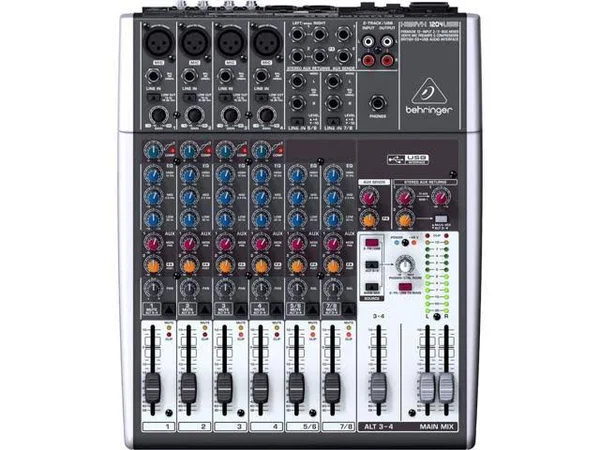 Behringer 12-Input 2-Bus Mixer, XENYX/EQ 1204USB w/ Pro DJ Bundle