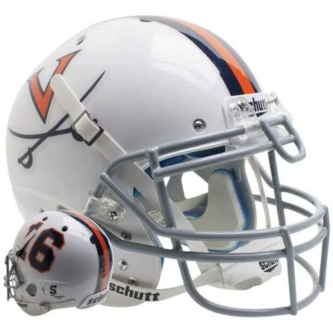 Schutt Authentic Virginia Cavaliers White16 XP Football Helmet, White