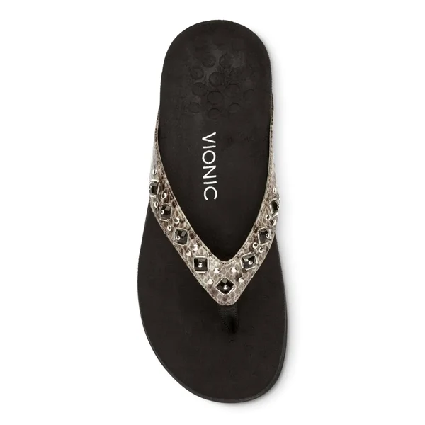 Vionic Floriana Women's Sandals Grey Snake : 11 M