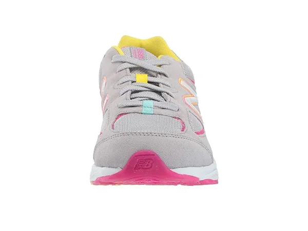 New Balance Girls& 888v2 Running Shoe - Grade School - Size: 7, Grey/Rainbow