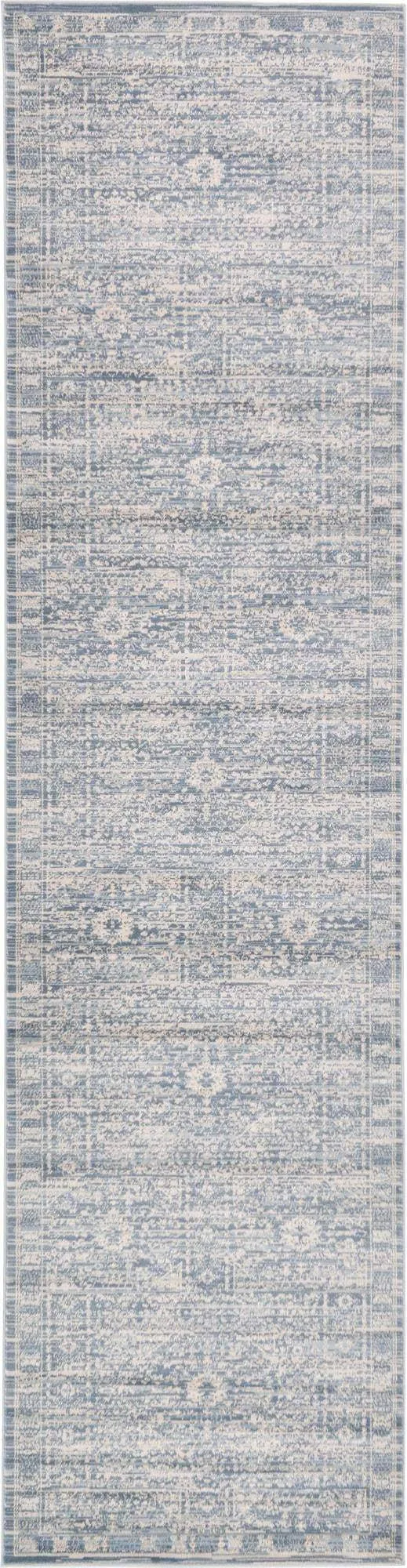Unique Loom Paris Birch Blue 2& 7 x 10& 0 Runner Rug