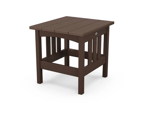 POLYWOOD Mission 22x22 x 24x22 Side Table - Mahogany