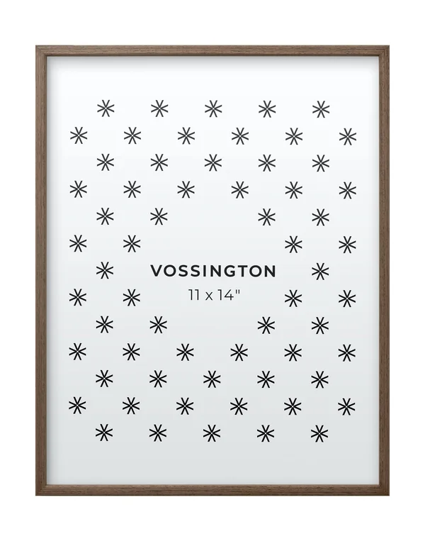 Vossington 11x14 Frame, Exclusive Exotic Wood Picture Frame, 11 x 14 inch, Thin Modern Look