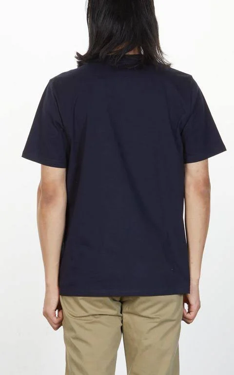 Carhartt WIP S/S Script T-Shirt Dark Navy/White - Blue