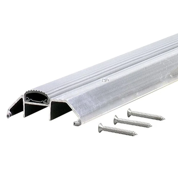M-D Building Products 3.75 in. x 87.5 in. Aluminum Deluxe High Threshold with Vinyl Seal, Silver