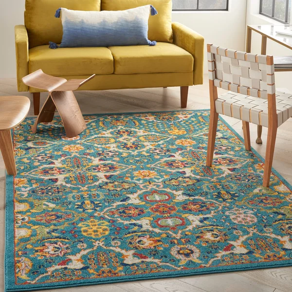 Nourison Allur ALR03 Area Rug - Navy Multicolor, 9& x 12&