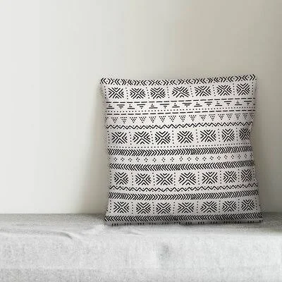 Belgr Throw Pillow Bungalow Rose Color: White/Black - Size: 18x22 x 18x22